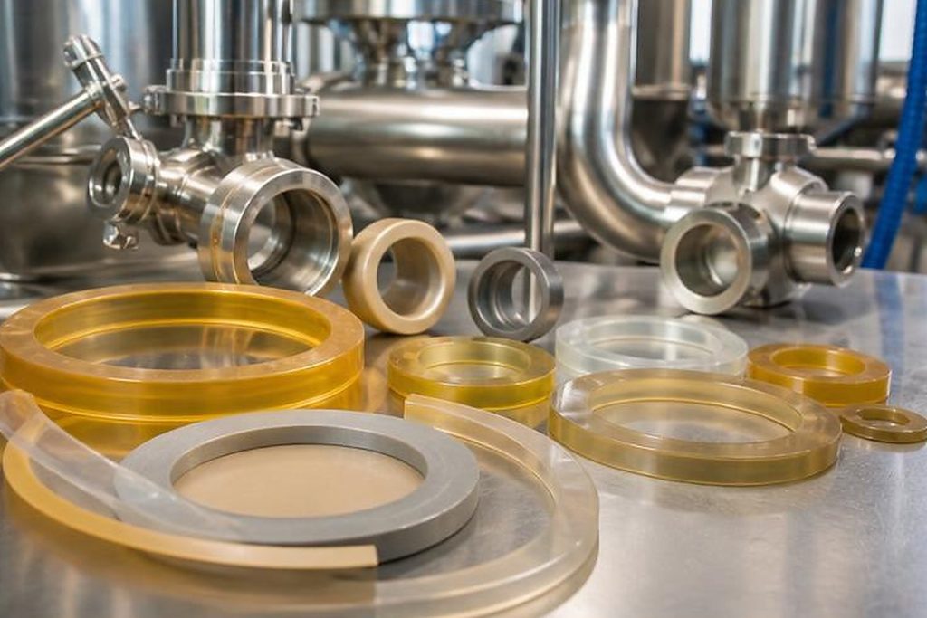 Photo-style industrial gasket image for Custom Polyurethane Gaskets Tailored Solutions for Chemical Resistance