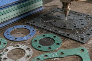 Photo-style industrial gasket image for Custom Gasket Cutting Waterjet Die Cut & CNC