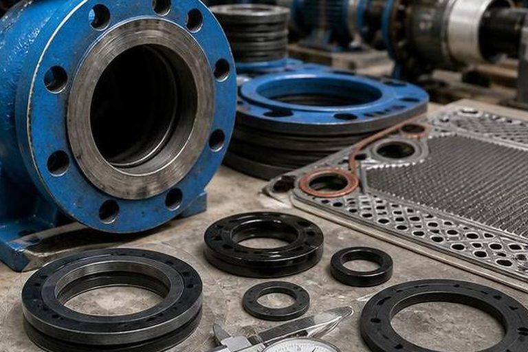 Photo-style industrial gasket image for Flange Surface Finish & Flatness in Petrochemical Plants