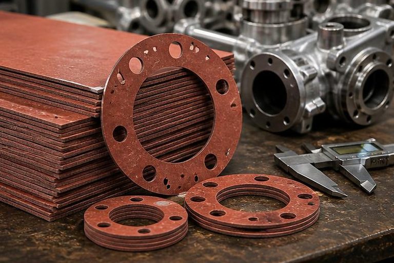 Photo-style industrial gasket image for Oil Jointing Gasket Sheets for Water Pumps Applications