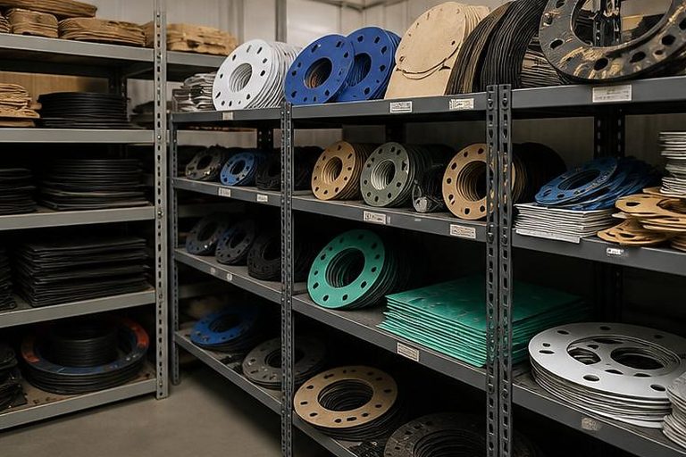 Photo-style industrial gasket image for Melbourne Gasket Manufacturer for Clean Energy Innovation