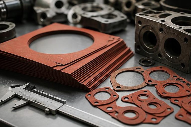 Photo-style industrial gasket image for Compressed Non-Asbestos Fibre Gaskets for Automotive